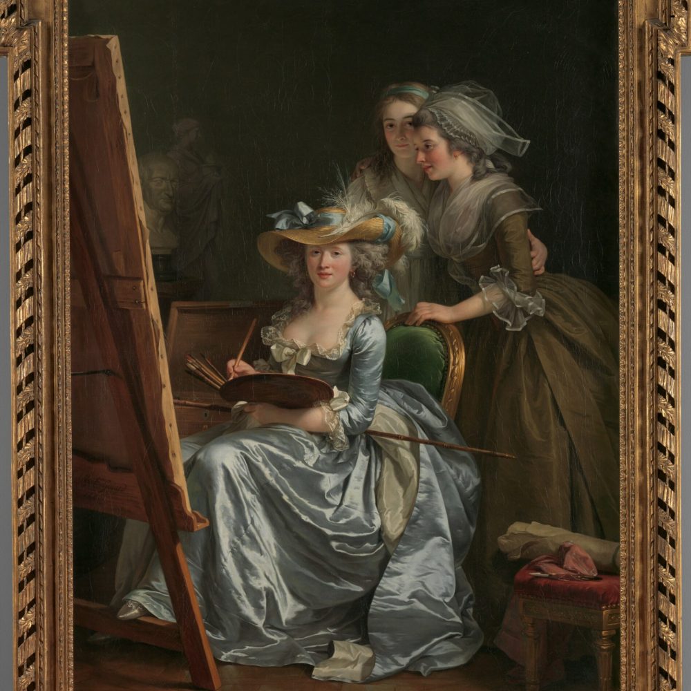 Adélaïde Labille-Guiard (French, Paris 1749–1803 Paris)Self-Portrait with Two Pupils, Marie Gabrielle Capet (1761–1818) and Marie Marguerite Carreaux de Rosemond (died 1788), 1785Oil on canvas; 83 x 59 1/2 in. (210.8 x 151.1 cm) The Metropolitan Museum of Art, New York, Gift of Julia A. Berwind, 1953 (53.225.5)http://www.metmuseum.org/Collections/search-the-collections/436840